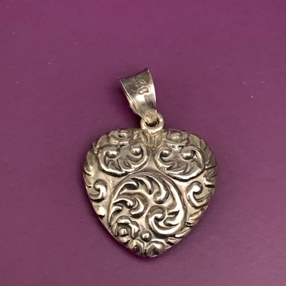 .925 Heart Ornate Sterling Silver Jewelry Charm #valentines #keepsake #love